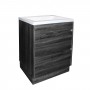 Qubist Dark Grey Free Standing 600 Cabinet Only